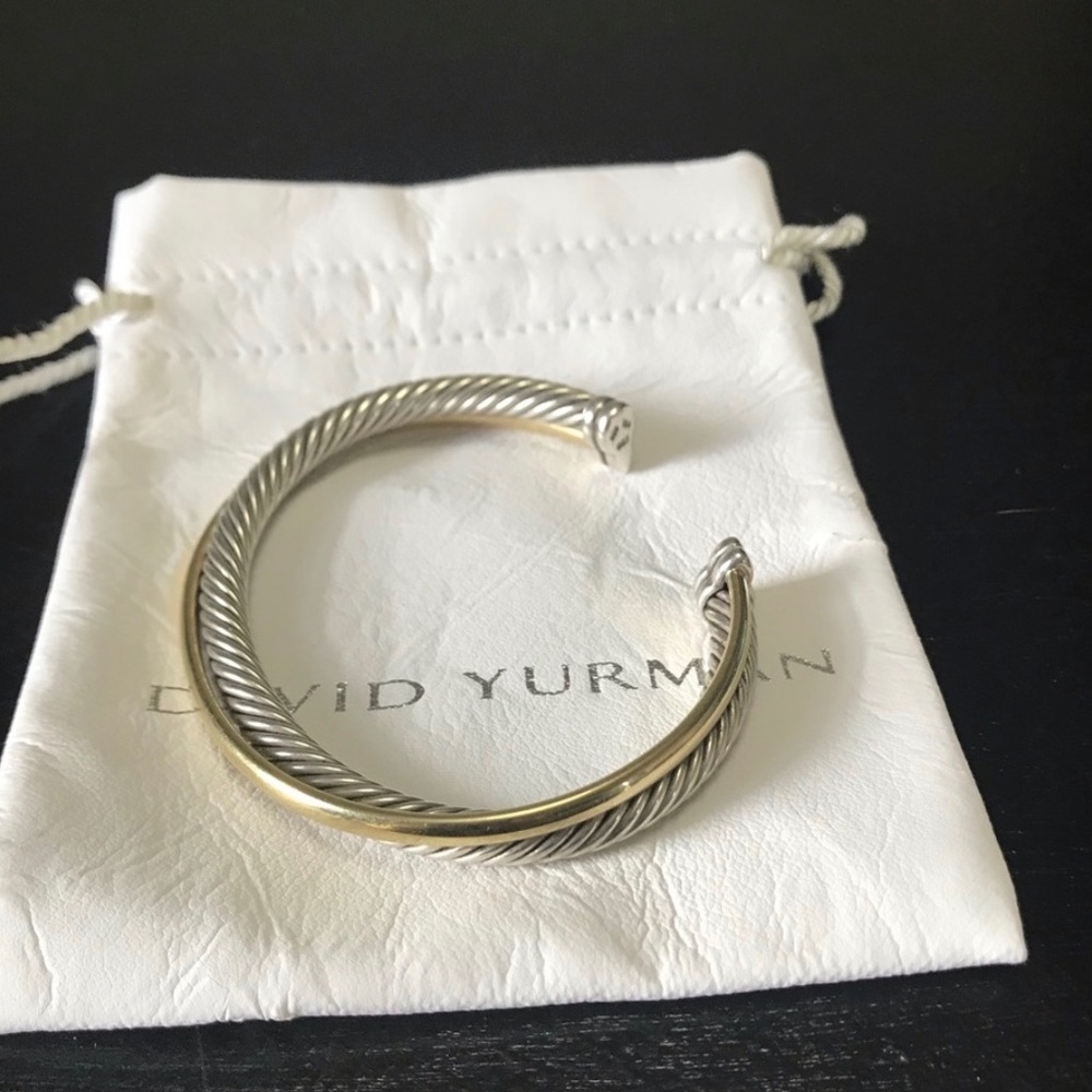 LIKE NEW David Yurman Crossover Cuff with 18k Gold